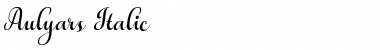 Download Aulyars Italic Font Title Preview