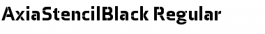 Download Axia Stencil Black Regular Font Title Preview