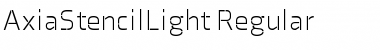 Download Axia Stencil Light Regular Font Title Preview