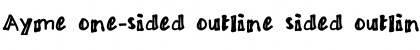 Download Ayme one-sided outline sided outline Font Title Preview