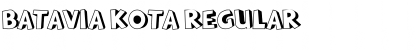 Download BATAVIA KOTA Regular Font Title Preview