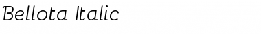 Download Bellota Italic Font Title Preview