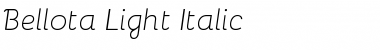 Download Bellota Light Italic Font Title Preview