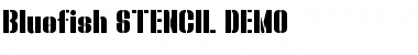 Download Bluefish STENCIL DEMO Regular Font Title Preview