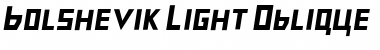 Download Bolshevik LgtObl Font Title Preview