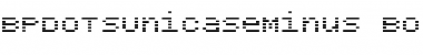 Download BPdotsUnicaseMinus Bold Font Title Preview