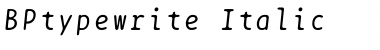 Download BPtypewrite Italic Font Title Preview