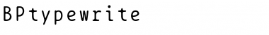 Download BPtypewrite Regular Font Title Preview