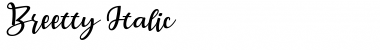 Download Breetty Italic Font Title Preview