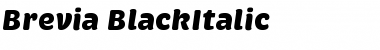 Download Brevia BlackItalic Italic Font Title Preview