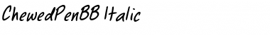 Download Chewed Pen BB Italic Font Title Preview