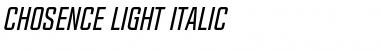 Download Chosence Light Italic Font Title Preview