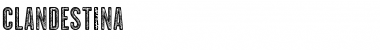 Download CLANDESTINA Small Caps Eroded FFP Font Title Preview