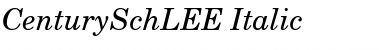 Download CenturySchLEE Italic Font Title Preview