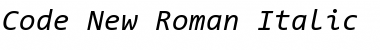 Download Code New Roman Italic Font Title Preview