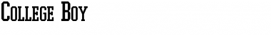 Download College Boy Font Title Preview