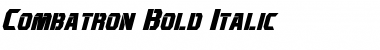 Download Combatron Bold Italic Font Title Preview