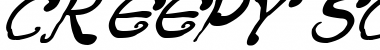 Download Creepy Scrawly Italic Font Title Preview