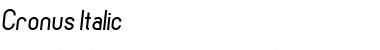 Download Cronus Italic Font Title Preview