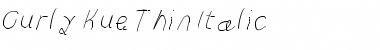 Download Curly Kue ThinIta Font Title Preview