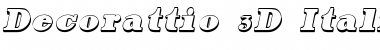 Download Decorattio 3D Italic Font Title Preview