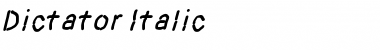 Download Dictator Ita Font Title Preview
