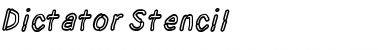 Download Dictator Stencil Font Title Preview