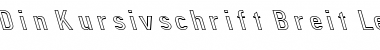 Download Din Kursivschrift BreitLeftGho Font Title Preview