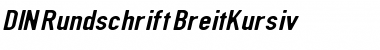Download DIN Rundschrift BreitKursiv Font Title Preview