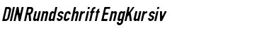 Download DIN Rundschrift EngKursiv Font Title Preview
