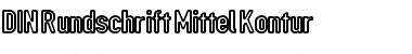 Download DIN Rundschrift MittelKont Font Title Preview