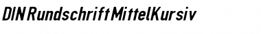 Download DIN Rundschrift MittelKursiv Font Title Preview