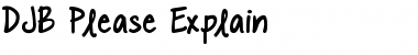 Download DJB Please Explain Regular Font Title Preview