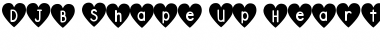 Download DJB Shape Up Hearts Regular Font Title Preview