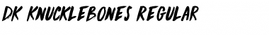 Download DK Knucklebones Regular Font Title Preview