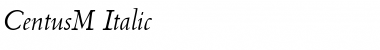 Download CentusM Italic Font Title Preview