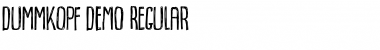 Download Dummkopf DEMO Regular Font Title Preview