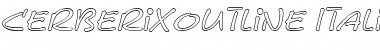 Download CerberixOutline Italic Font Title Preview