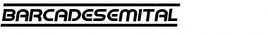 Download Barcade Semi-Italic Semi-Italic Font Title Preview