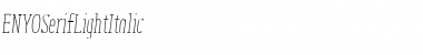 Download ENYO Serif Light Italic Light Italic Font Title Preview