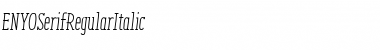 Download ENYO Serif Regular Italic Italic Font Title Preview