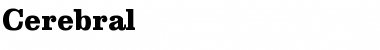 Download Cerebral Bold Font Title Preview