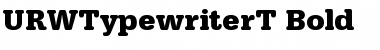 Download URWTypewriterT Bold Font