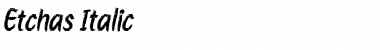 Download Etchas Italic Font Title Preview