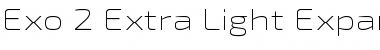 Download Exo 2 Extra Light Expanded Font Title Preview