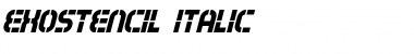 Download Exostencil Italic Font Title Preview