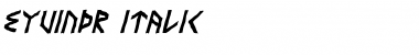 Download Eyvindr Italic Font Title Preview