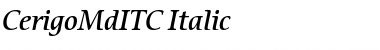Download CerigoMdITC Italic Font Title Preview
