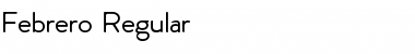 Download Febrero Regular Font Title Preview