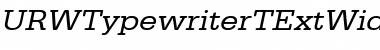 Download URWTypewriterTExtWid Oblique Font